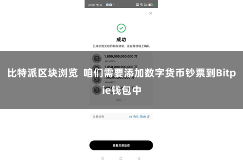 比特派区块浏览 咱们需要添加数字货币钞票到Bitpie钱包中